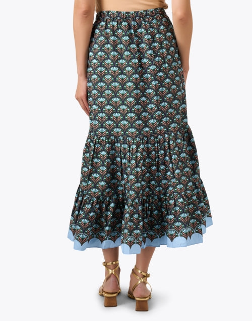 Stylish Chase Multi - Print 100% Cotton Fit - and - Flare Skirt