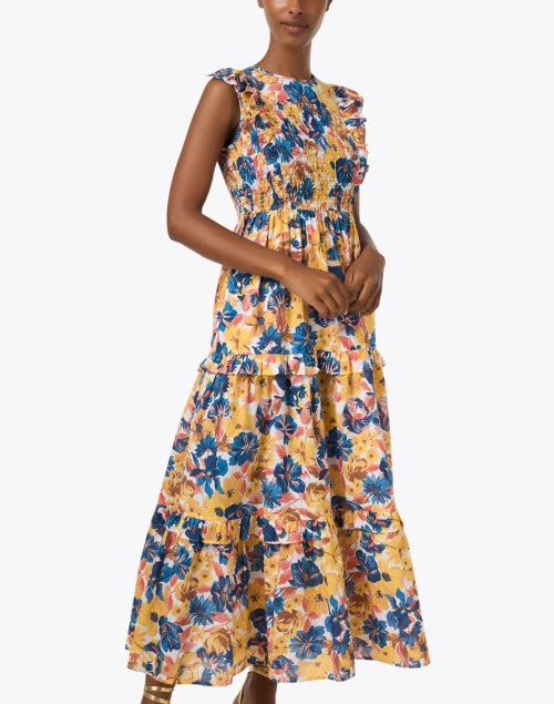 Stylish Iris Multi - Print 100% Cotton Women's Dress