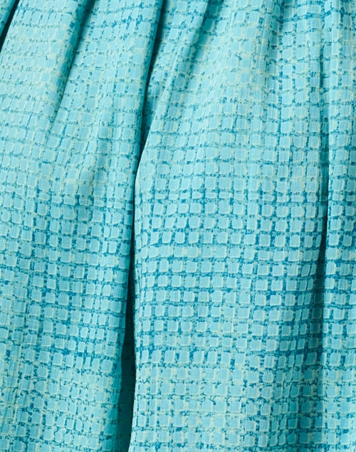 Stylish Turquoise Mosaic Patterned Featherweight Cotton Dress