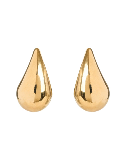 Stylish 24k Gold Plated Teardrop Post-back Earrings for Everyday Wear