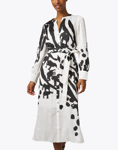 Marc Cain Bele Women's Animal Print Mid-Length Shirt Style Dress
