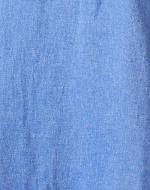 Norah Casual Blue Chambray Embroidered Women's Summer Dress