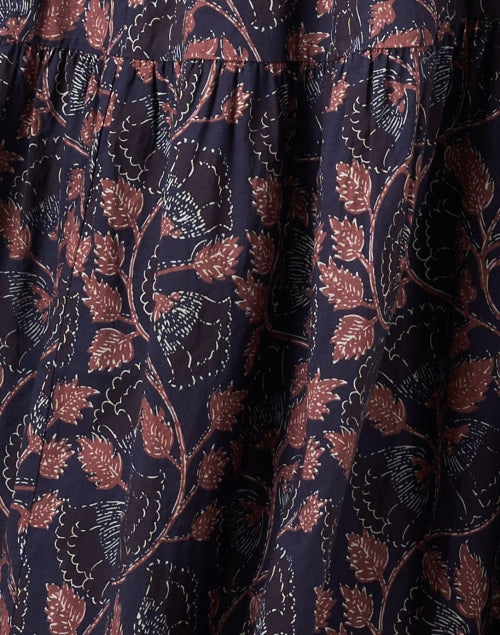 Stylish Trinidad Navy Multi - Printed Women's Cotton Dress for Versatile Wear