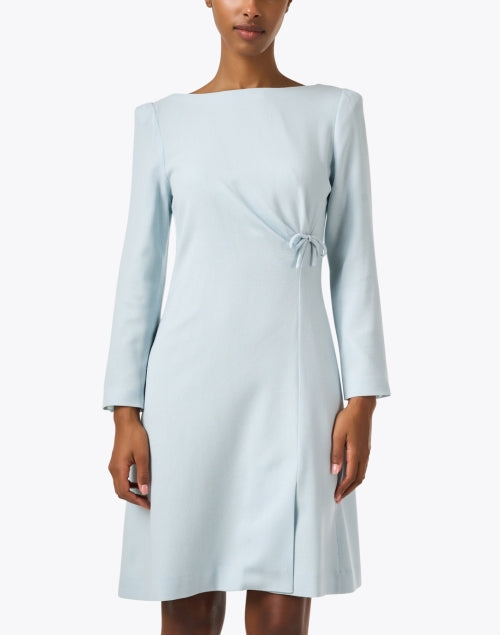 Stylish Vale Women's Blue Wool Crepe Formal Dress