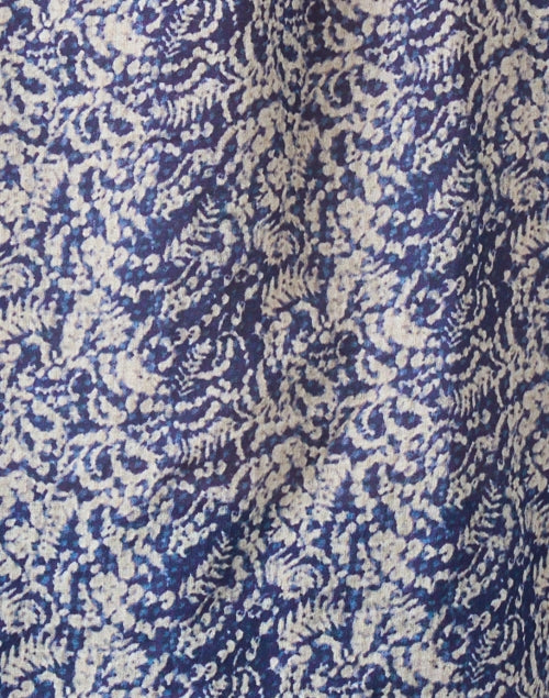 Stylish Navy Printed 100% Cotton Feminine Top