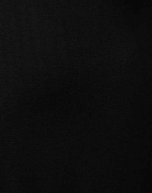 Stylish Black 100% Wool Sheath Dress with Patch Pockets and Round Neck