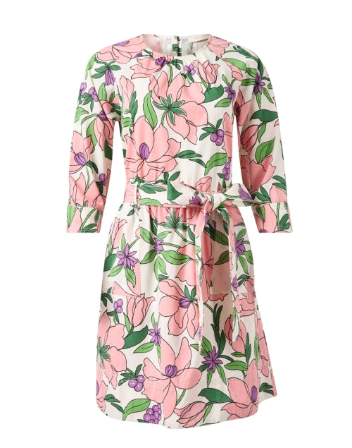 Irene Women's Pink Multi - Patterned Cotton Casual Dress