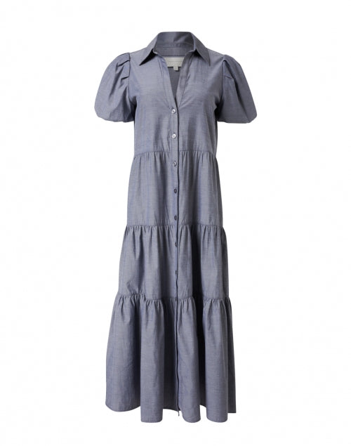 Brochu Walker Havana Beige Slate Grey Effortless Chambray Midi Dress