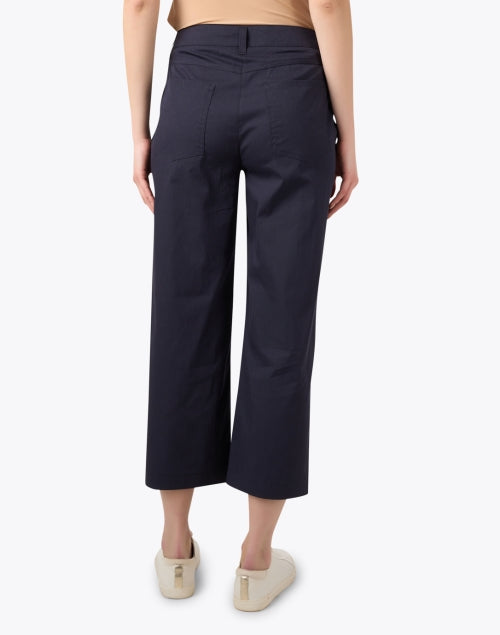 MAC Jeans Nora Navy Blue Cropped Straight-Leg Women's Trousers