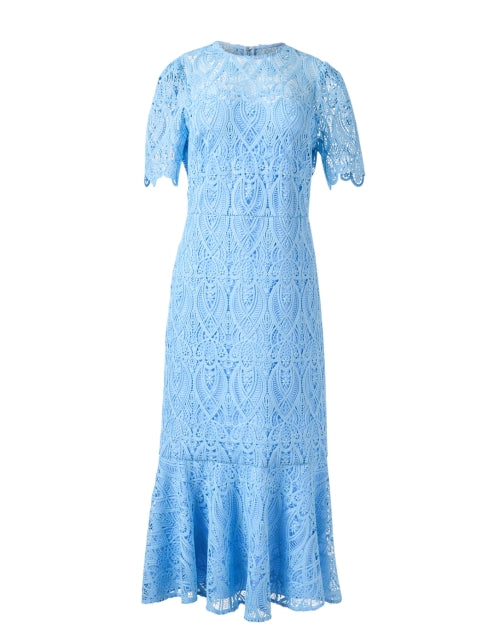 Stunning Darcy Blue Lace Midi Dress for Special Occasions