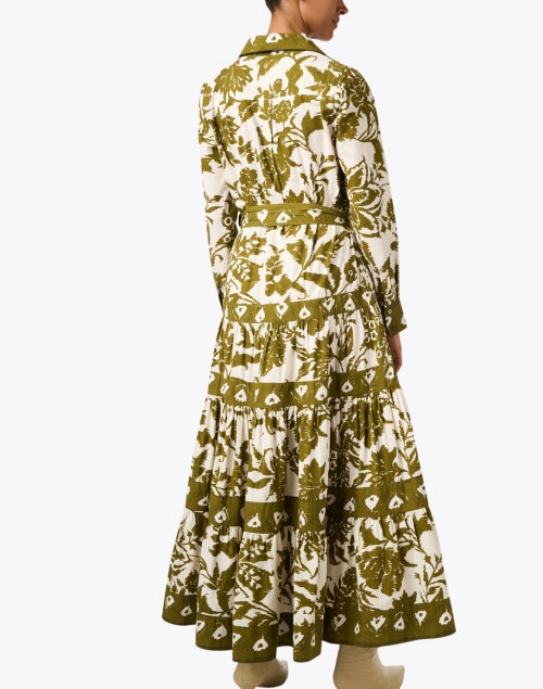 Stylish Shelby Tropical Green Printed Women's Dress