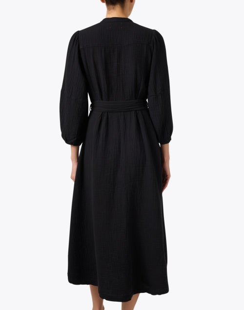 Selene Stylish Black Comfortable Cotton Gauze Women's Dress