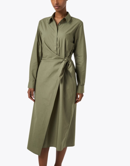 Xirena's Stunning McCallister Green Midi Shirt Dress for Transitional Season