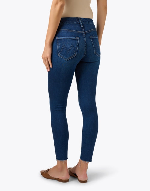 The Fashionable Dark Mid-Rise Skinny Denim Jeans - Mother's Popular Looker Style