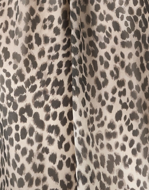 Max Mara Studio Glizia Leopard Print Silk Midi Dress for Women