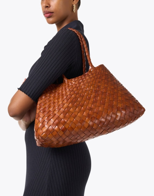 Exquisite Hand - woven Santa Croce Leather Shoulder Handbag