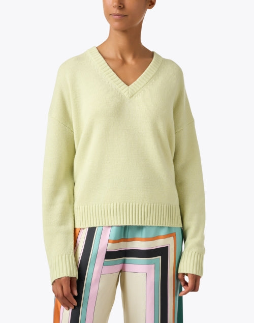 Socata Lime Green Wool and Cashmere Blend Men's Casual Sweater for All Seasons