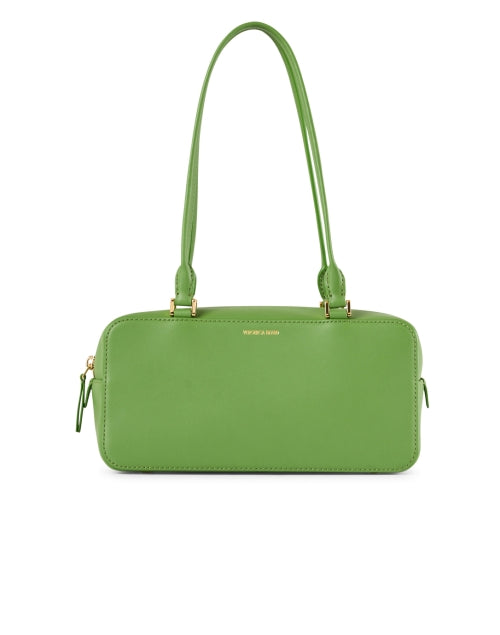 Stylish Boxy Green Leather Shoulder Bag for Trendy Outfits