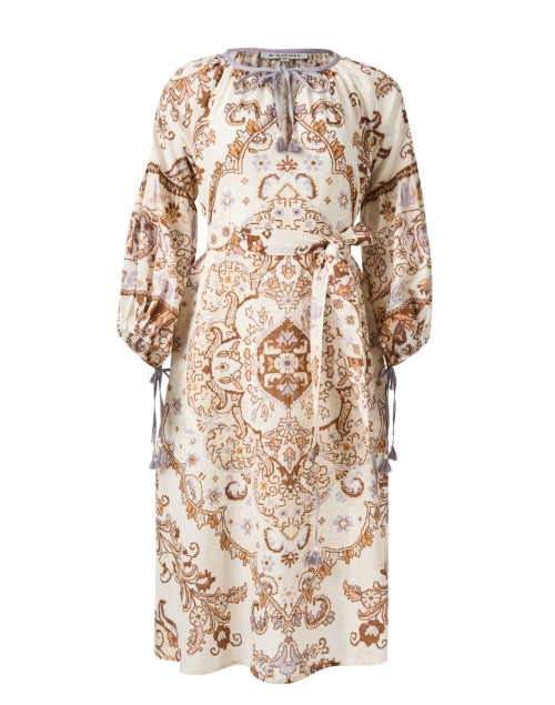 Exquisite Handmade Jaffa Paisley Print Cotton Midi Dress