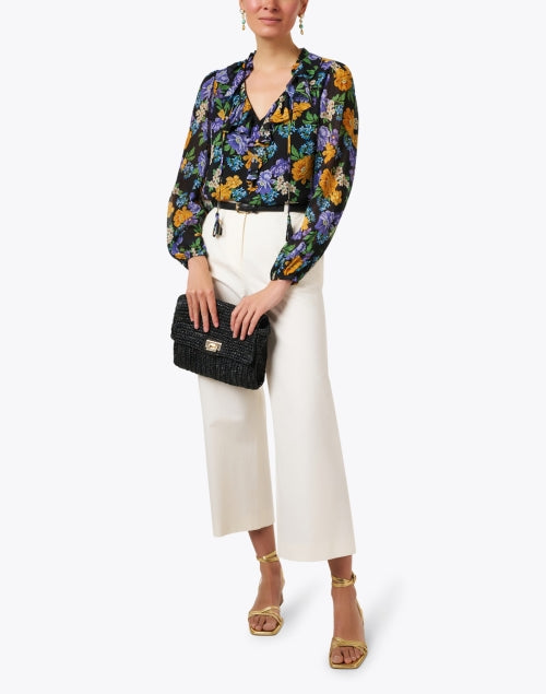Stylish Caitlin Black Multi - Floral Featherweight Blouse
