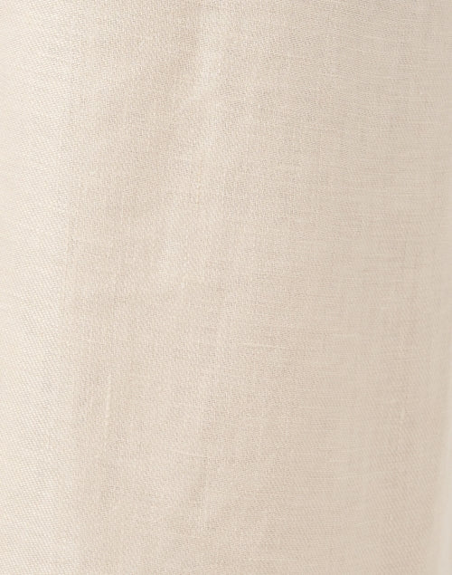 Beige Lillian Wide-Leg Linen Pants for Warm Weather