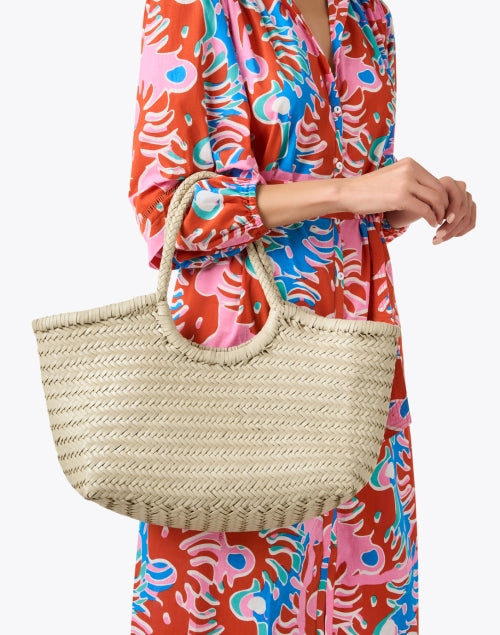 Exquisite Handwoven Nantucket White Leather Shoulder Bag