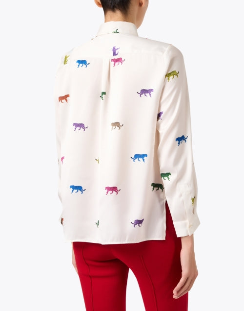 Stylish Multi - color Leopard Print Isabella Blouse for Effortless Transitions