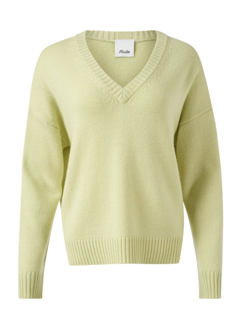 Socata Lime Green Wool and Cashmere Blend Men's Casual Sweater for All Seasons