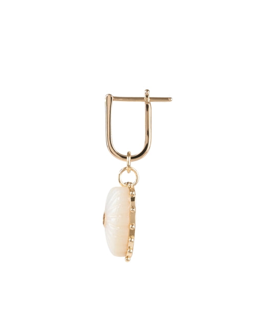 Exquisite Isabel 14k Gold-Plated Pearl Heart Charm Earrings