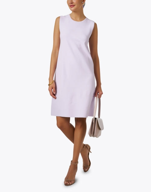 Lilac-Colored Sleeveless Shift Dress for Women