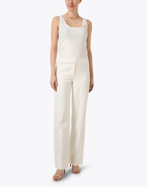 Ivory-Colored Woolen Sleeveless Sweater Top - Isla by Kobi Halperin