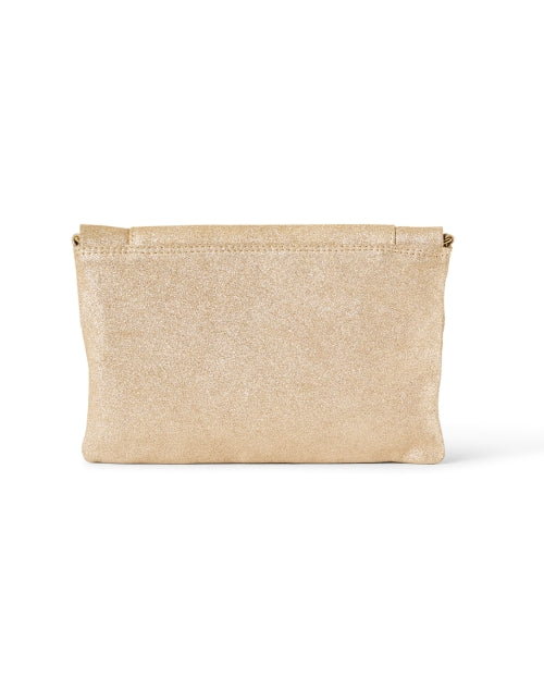 Riwana Luxury Gold-Colored Leather Clutch Bag