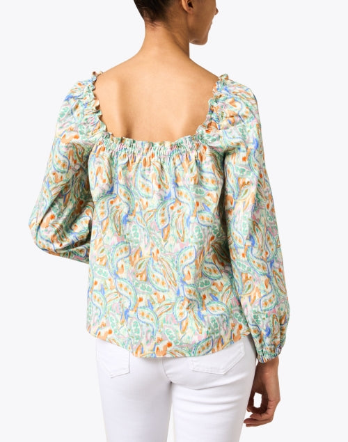 Shoshanna's Cella Lightweight Blouse with Multicolor Paisley Print