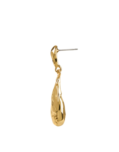 Exquisite 14k Gold-Plated Brass Teardrop Post-Back Earrings by Alexis Bittar