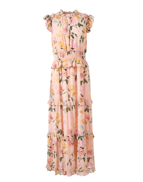 Stunning Blush Pink Floral A-Line Sleeveless Maren Dress