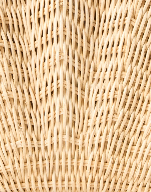 Poolside Handmade The Coquille Natural Wicker Rattan Shell-shaped Travel Bag
