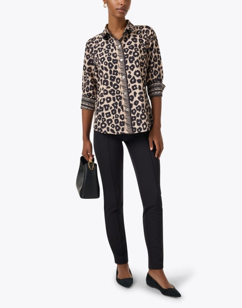 Stylish Women's Leopard Print Stretch Blend Top for This Season