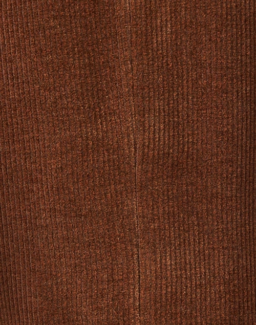 Amina Rubinacci's Radice Warm Wool - Cotton Blend Brown Corduroy Longline Blazer