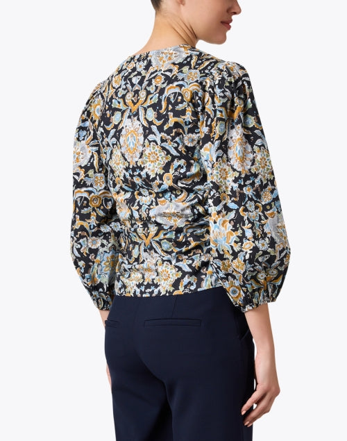 Veronica Beard Women's Fashionable Breanna Black Multi - Patterned Blouse