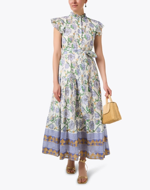 Oliphant's Charming 100% Cotton Multi - Print Ruffled Dress
