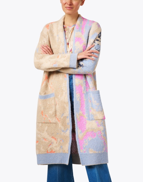 Stylish Multi Snake Print Women's Cardigan Coat for Fall