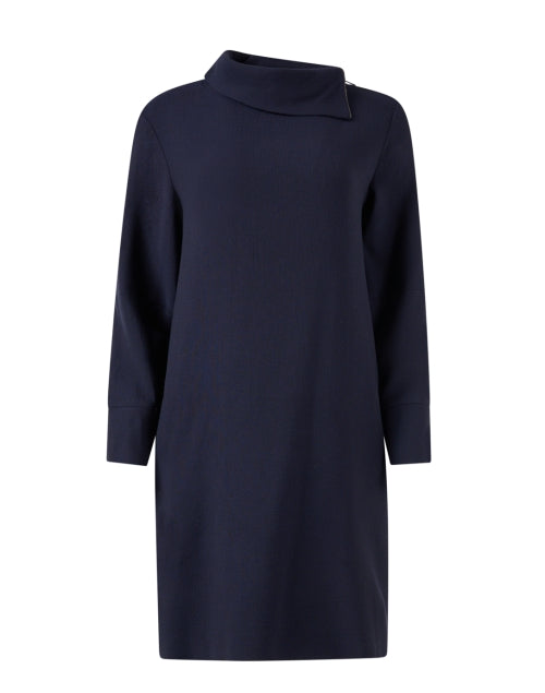 Navy Wool Minimalist Shift Dress from Malawi