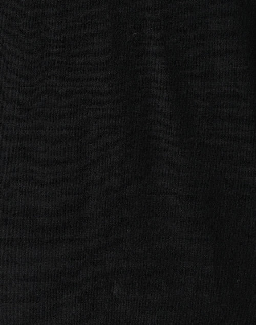 Stylish Black Knit Top with Decorative Button Cuffs