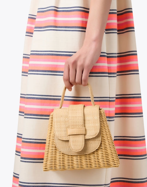 The Elegant Tan Rattan Petite Lady's Handbag for the New Season