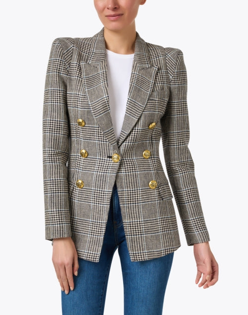 Timeless Classic Plaid Linen Men's Tailored Blazer for Weekday Wear