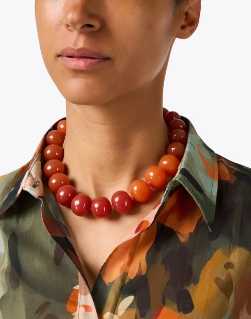 Stunning Olympia Amber Stone Jewelry Necklace by Lizzie Fortunato