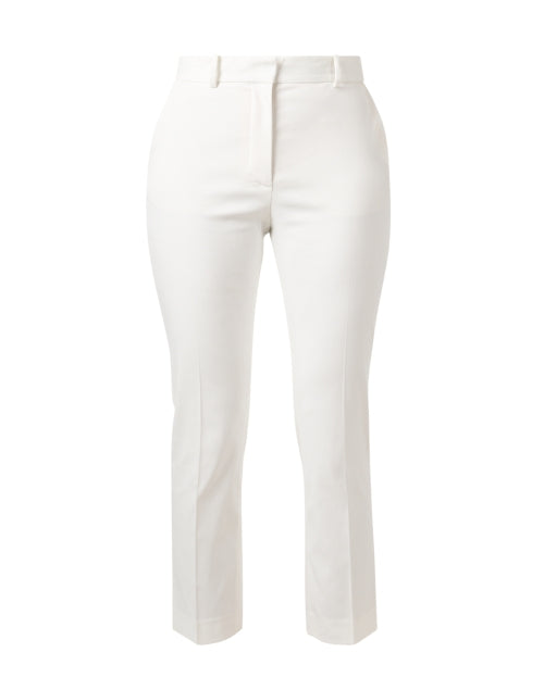Coleman Men's Ivory Gabardine Stretch Fabric Tailored Slim - Leg Trousers