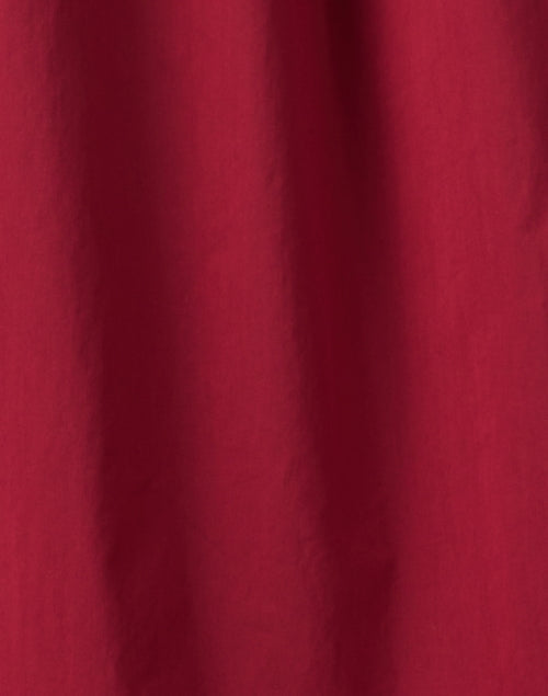 Finley's Stylish Red Cotton Blend Shirt Dress with Elbow Sleeves