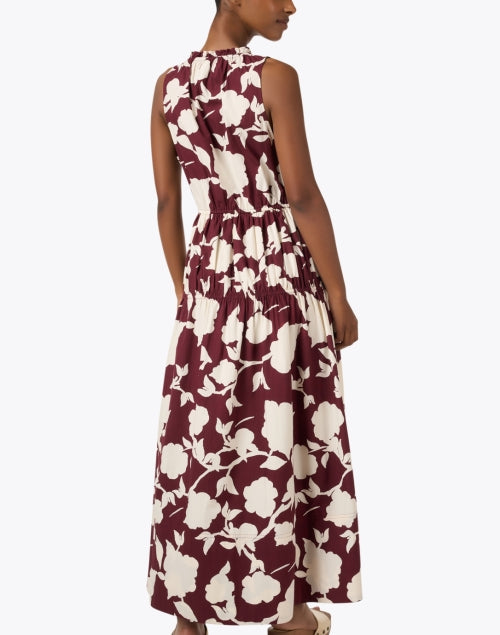 Stylish Arte Red Printed Cotton Maxi Dress