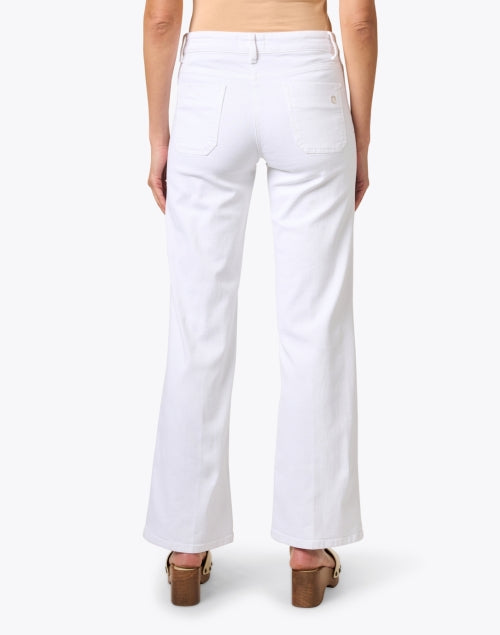 Tess Women's Breathable White Denim Wide - Leg Pants